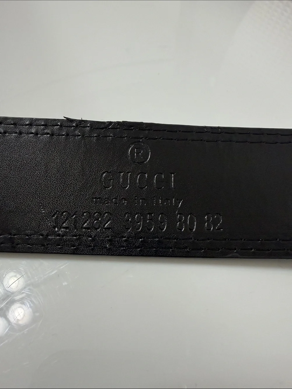 Gucci Black Leather Belt with Green-Red Web Stripe
